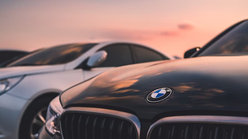 august 20 in 2018, seoul in south republic korea. bmw car on sunset sky. bmw is germany vehicle company in global.